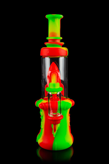 9" Rocket Ship Silicone Water Pipe 1ct