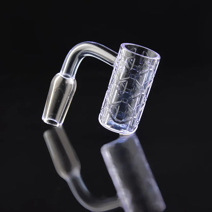 Colored Quartz Bangers Smoke Nail Deep Carving Pattern Bangers For Glass bongs Rigs Recyclers